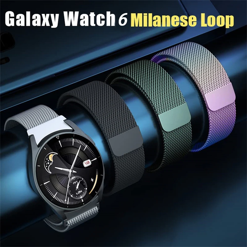 

Milanese Loop Band For Samsung Galaxy Watch 6/4/5 pro 44mm 40mm 45mm No Gaps Bracelet for Galaxy Watch 6 classic 43mm 47mm strap