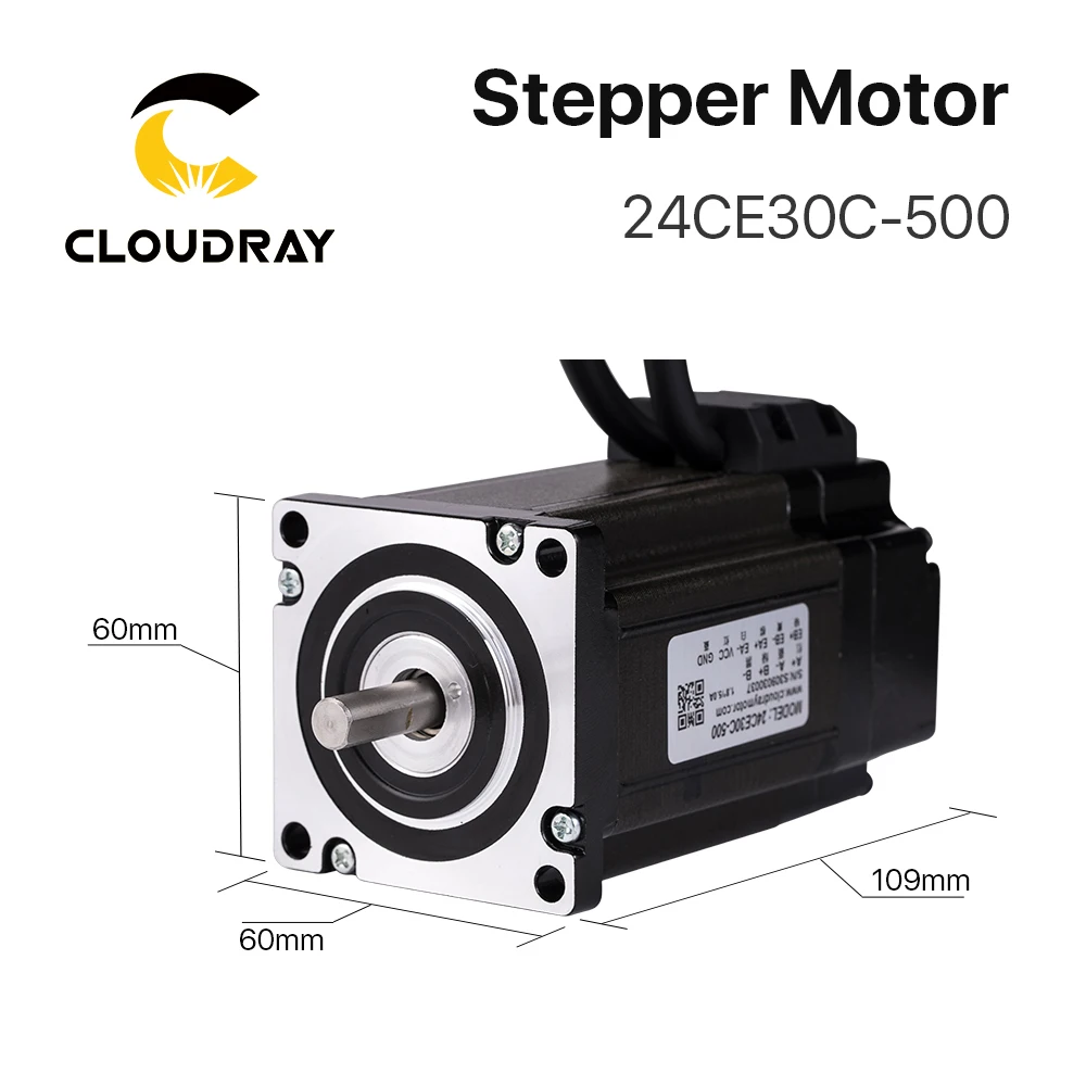 Imagem -02 - Cloudray Nema 24 Motor Deslizante de Circuito Fechado com Codificador e Kit de Motorista de Passo 3.0n. m 5.0a com Cabo Livre de 1.5m para Impressora 3d