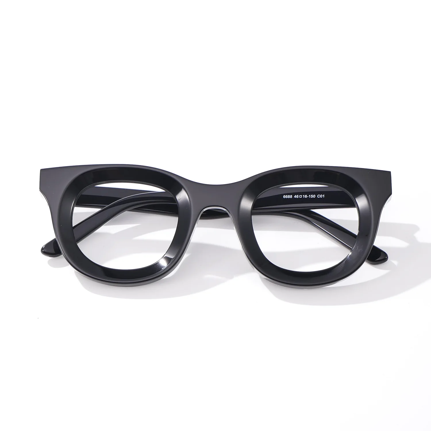 Belight البصرية كبيرة الحجم اليدوية سميكة خلات الرجعية خمر نظارات خلات وصفة طبية عدسة 6688