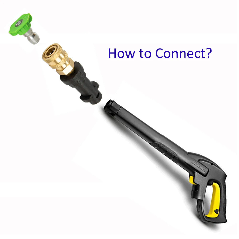 غسالة الضغط موصل سريع 1/4 "ل بندقية الرش عصا انس حربة محول 1/4" قطع الاتصال السريع المناسب لكارشر #5