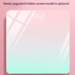 NOWOŚĆ Gradientowa kolorowa inteligentna waga elektroniczna LCD z cyfrowym wyświetlaczem, szklana waga, waga elektroniczna do pomiaru ludzkiego ciała