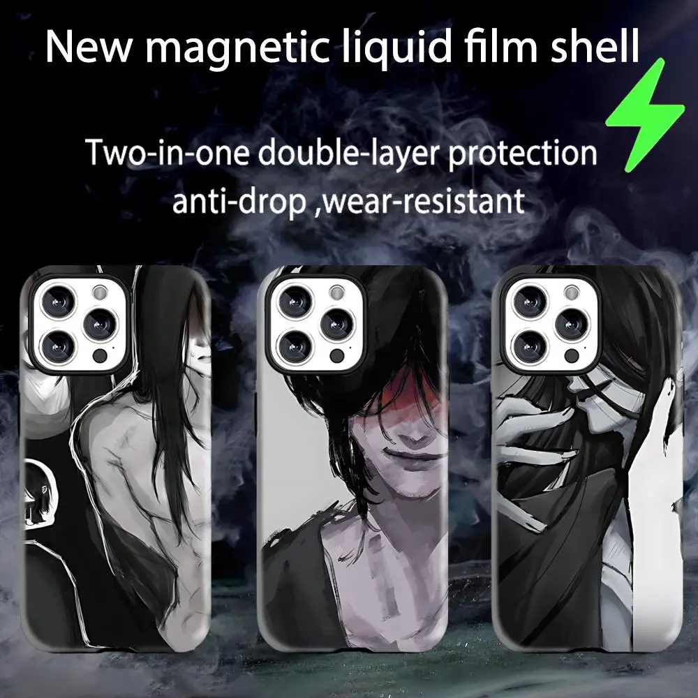 Mr C-crawling homi-cjklher ins Чехол для телефона Магнитный глянцевый корпус 2 в 1 для iPhone 17 16 e 15 14 13 12 11 Pro Max Plus mini XS
