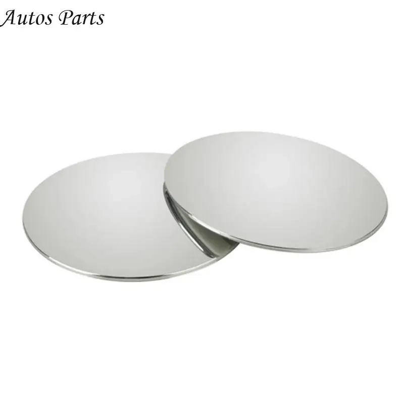57BA 2Pcs Round Frameless Convex Blind Spot Mirror Safety Driving Wide-angle 360 Degree Adjustable Clear Rearview Mirror