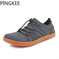 PINGKEE Trail Tennis Mens Barefoot Men's Foot Wide Toe Box Nose Shoes Lightweight Zero Drop Flexible Soles Man Toebox Sneakers