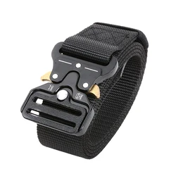 Men's Belt Outdoor Hunting Tactics Belt military Multi functional Plastic Buckle  Men's sports Canvas Tooling Waistband