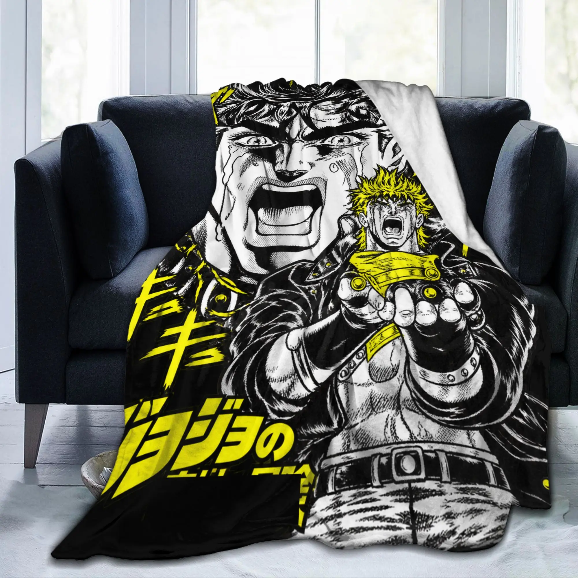 Jojo's Bizarre Adventure Jonathan Joestar Brave Blanket Warm Plush Throw Blanket For Couch Chair Bed Flannel Bedspread Bed Cover