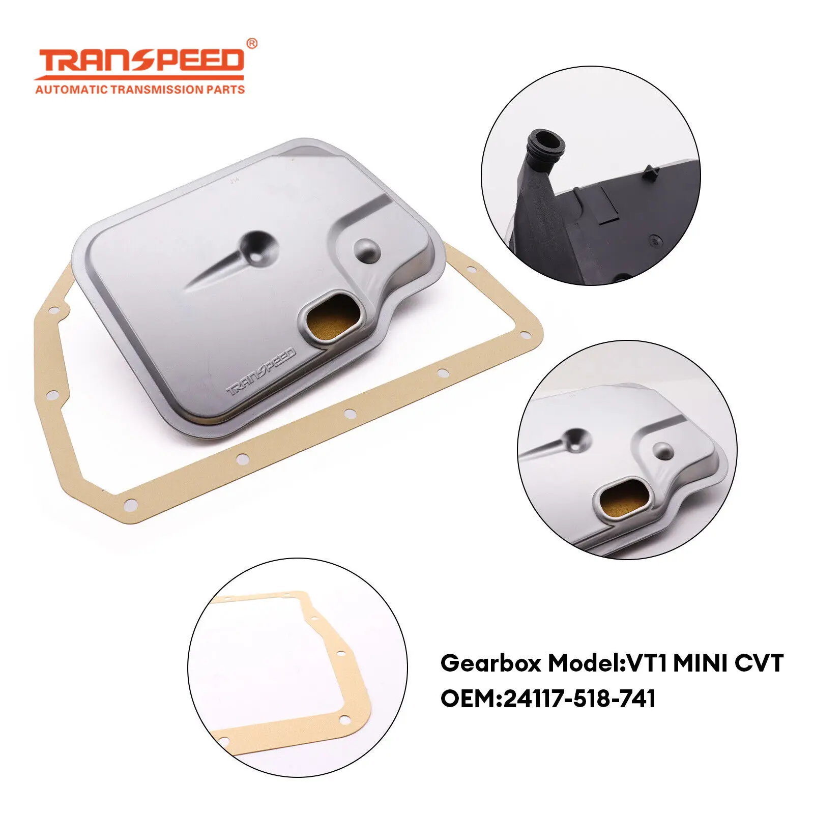 

24117-518-741 VT1 CVT Transmission Oil Filter Pan Gasket Fr MINI Cooper 05-08