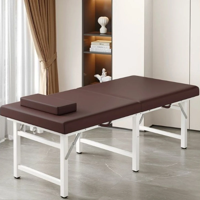 

Height Adjustable Folding Bed, Portable Multi-Function Examination Table for Clinic Massage & Beauty Salon, with Wheels