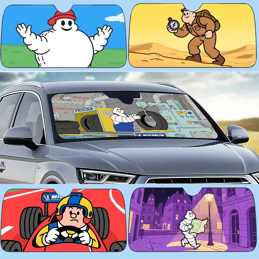 Т-образные шины M-Mic-hel-inS, автомобильные солнцезащитные шторы 130x70 см, автомобильный солнцезащитный козырек, крышка лобового стекла, защита от ультрафиолета, автомобильный козырек, аксессуары для автомобилей