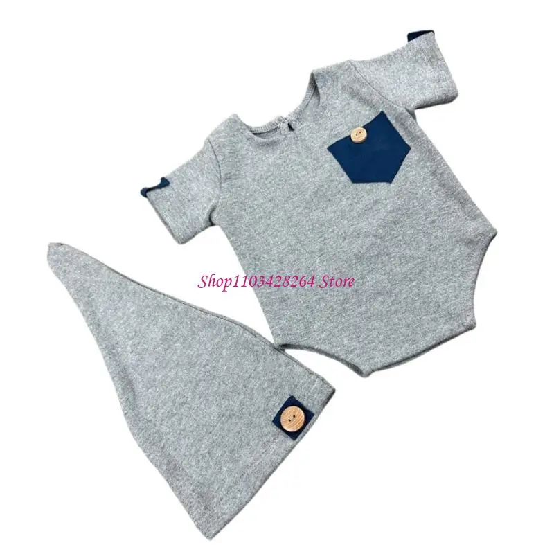 رومبير للأطفال مع قبعة معقودة متطابقة مع دعامات لالتقاط الصور للاحتفال بعيد الميلاد #2