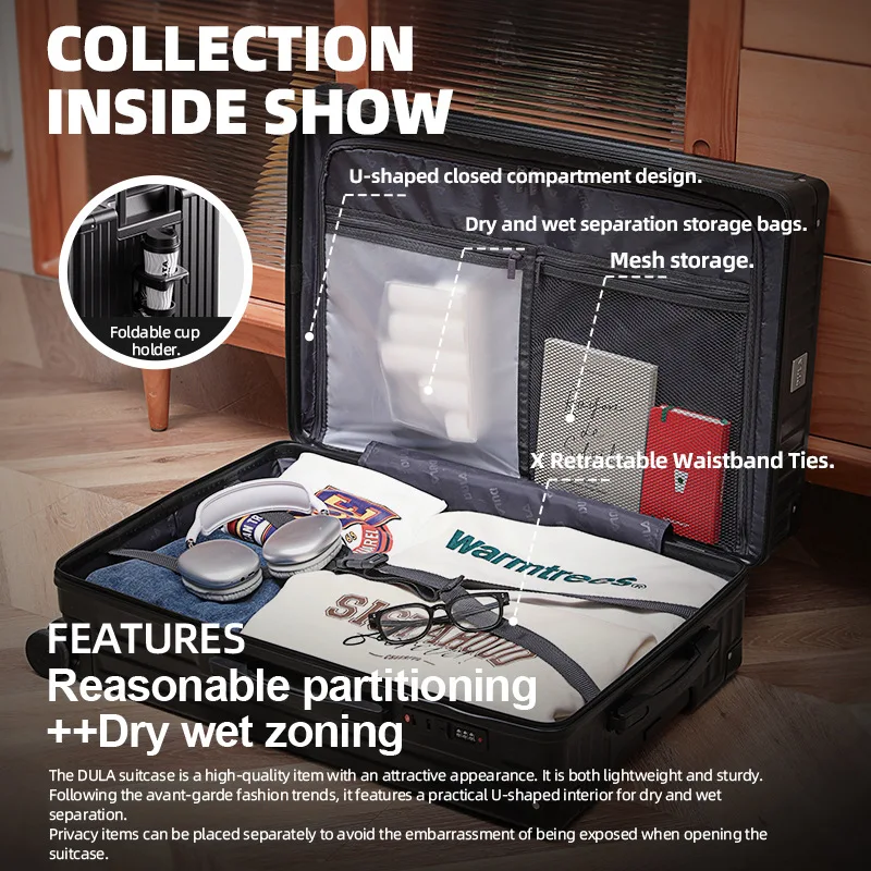 20 "24" 26 "28 بوصة حقيبة سفر كبيرة الحجم المتداول الأمتعة PC سستة حقيبة تروللي بعجلات مع عجلات الصعود صندوق حمل على الأمتعة