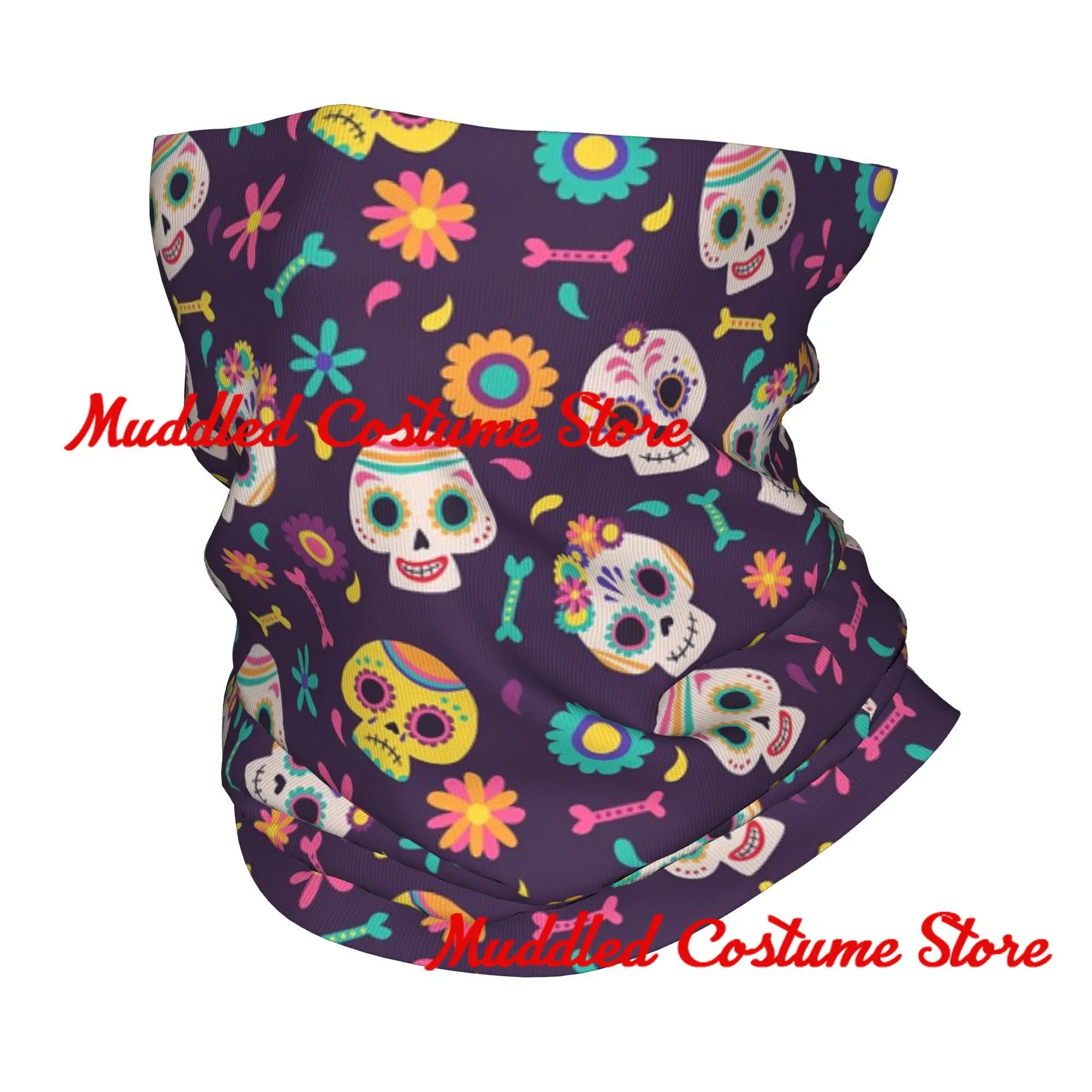 

Mexican Day Of The Dead Bandana Neck Cover Printed Mask Scarf Multifunction Balaclava Outdoor Sports Unisex Adult Winter