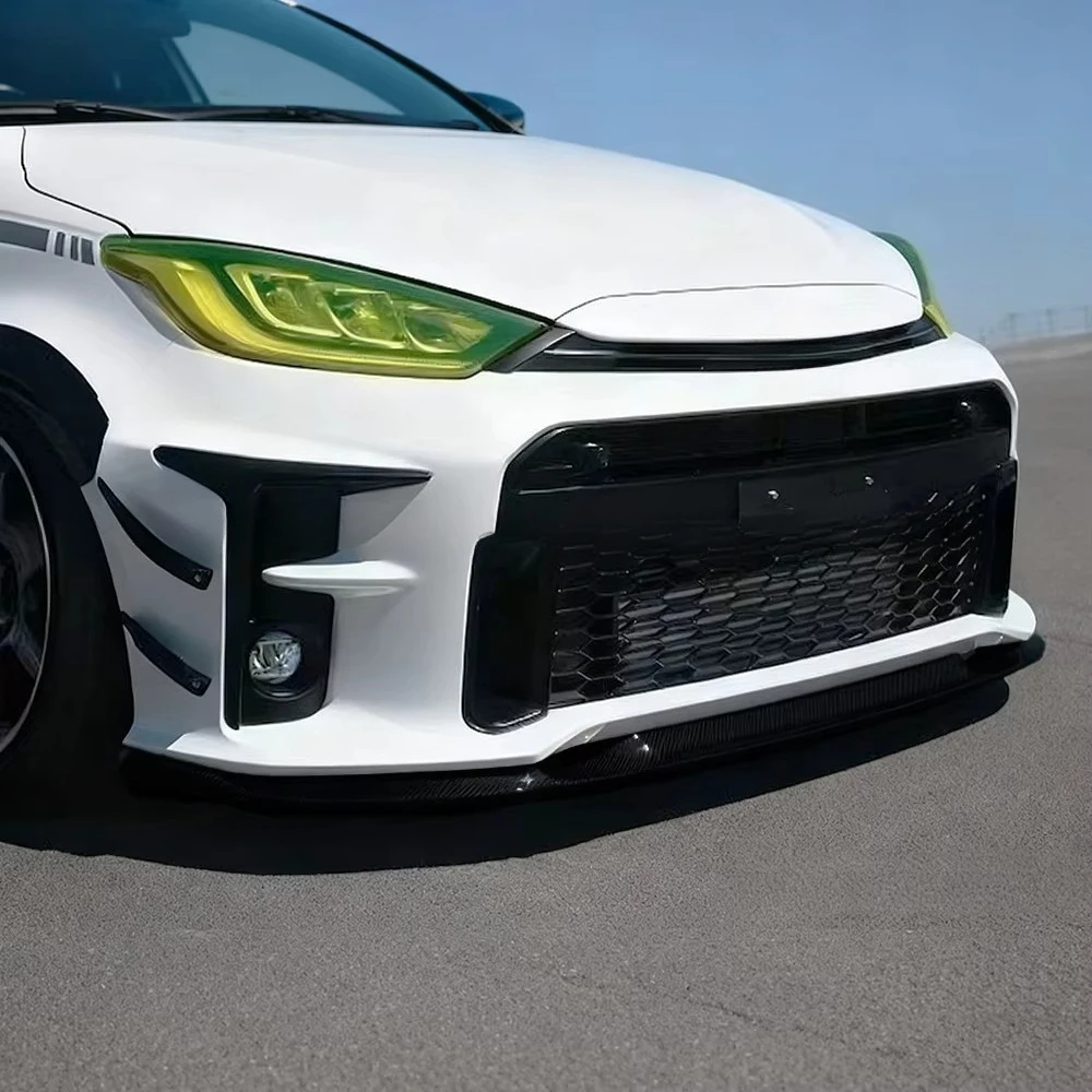 Unpainted Fiberglass GV Style Front Lip and Side Skirts Body Kits for GR YARIS GXPA16 Exterior Upgrade 5