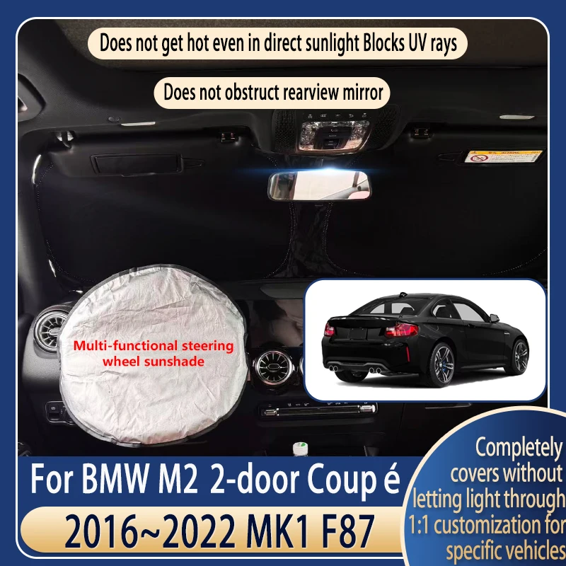 

Steering wheel Car Sun Visor For BMW M2 2-door Coupé 2016~2022 F87 Summer Cooling Accessories Front Windshield Sunshade Insulati