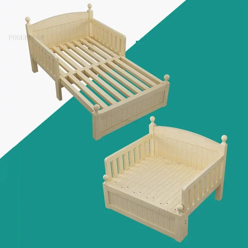 Noedic Solid Wood Children's Beds Simple Retractable Bed Folding Beds Multi-functional Push-pull Bed Dual Purpose Extra Long Bed