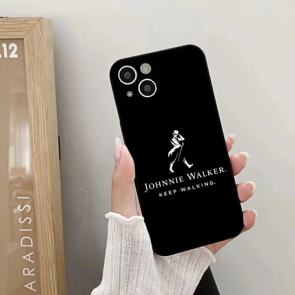 J-Johnnie Walker Logo Phone Case For iPhone 15,14,13,12,11 Plus,Pro,Max,XR,XS,X,7,8 Plus,SE,Mini Silicone Soft