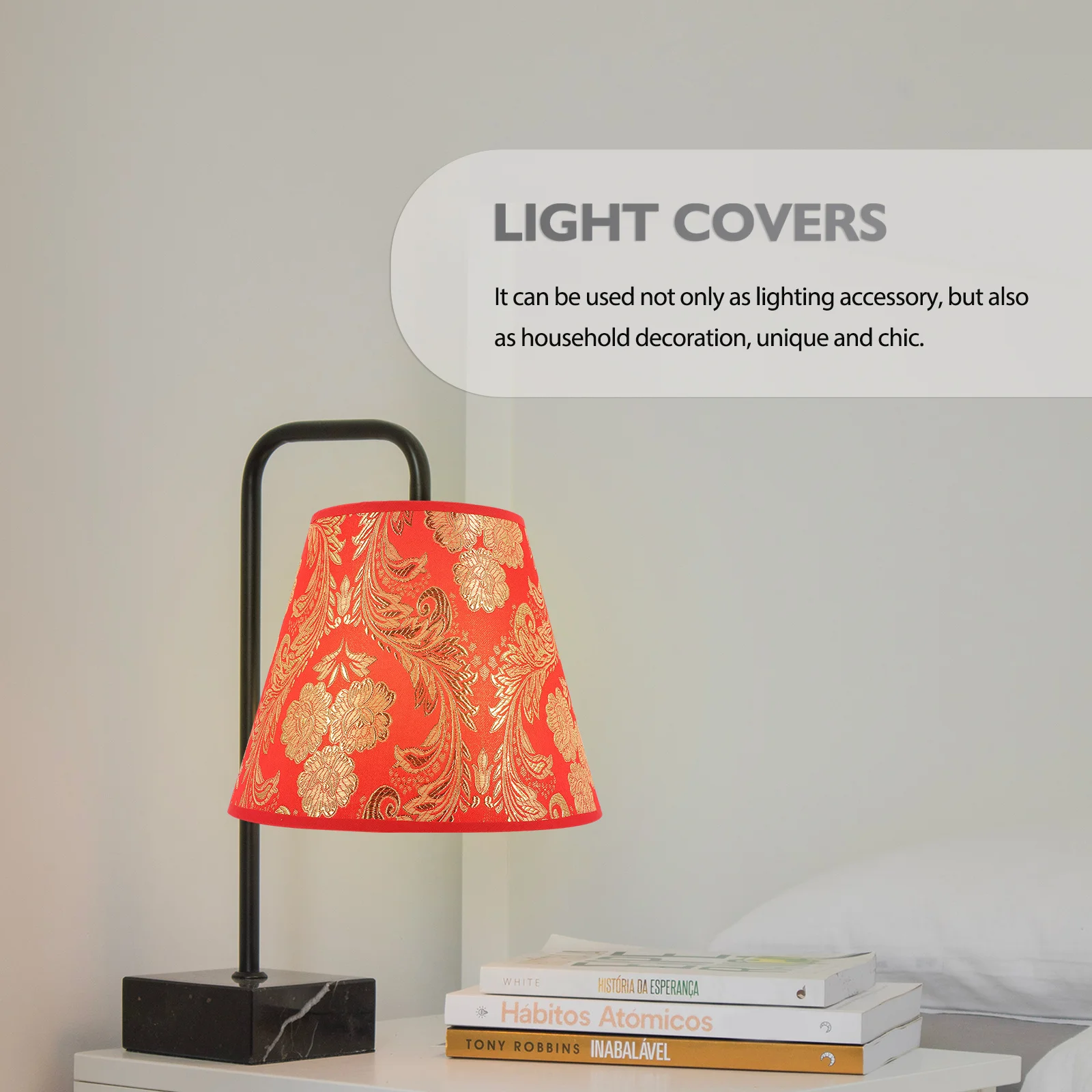 

Premium Fabric Lampshade Floral Design Soft Light No Dazzling Bedroom Living Room Decor Small Lamp Shade Lamp Cover