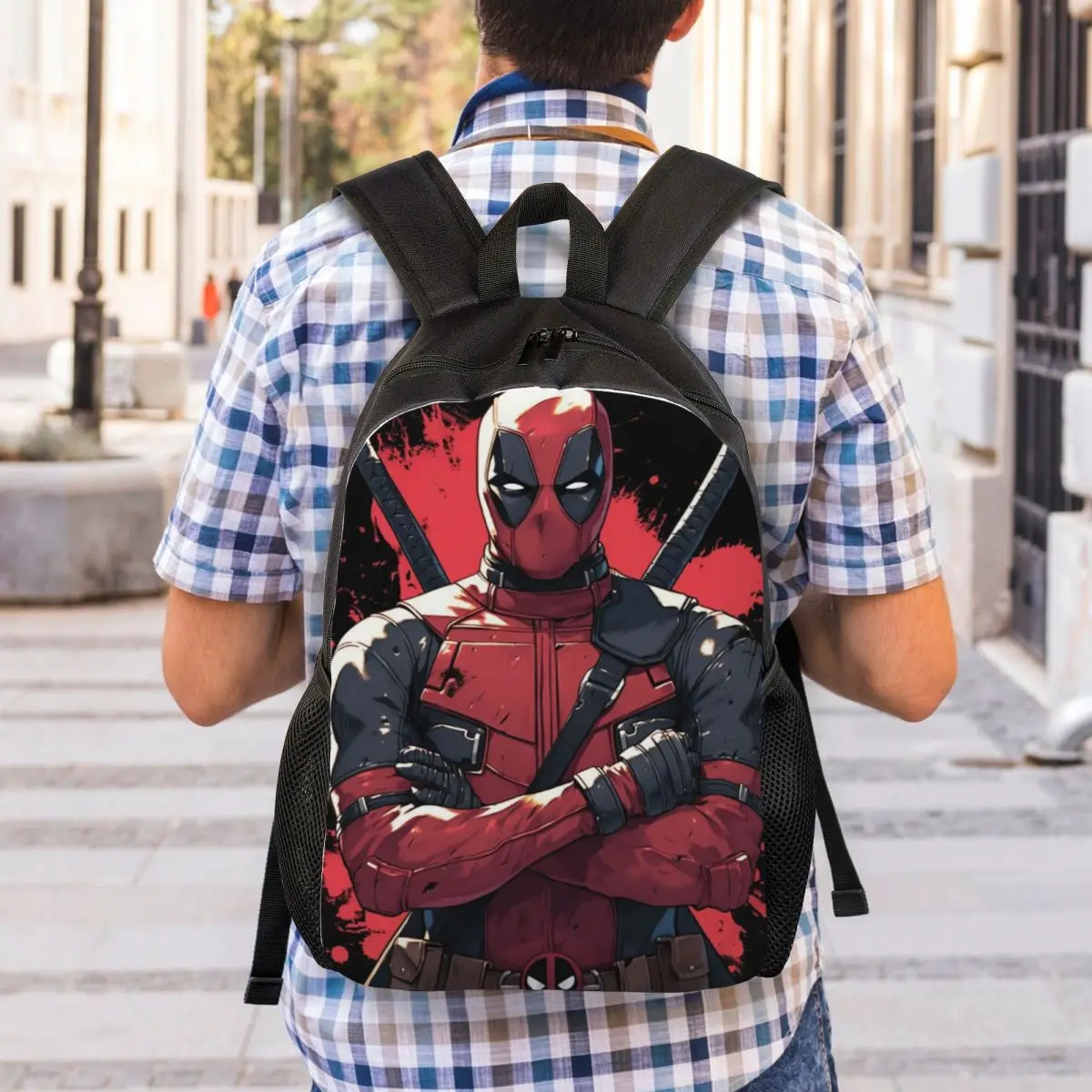 Niestandardowe plecaki filmowe Deadpool Kobiety Mężczyźni Casual Bookbag dla College School Cool Superhero Bags
