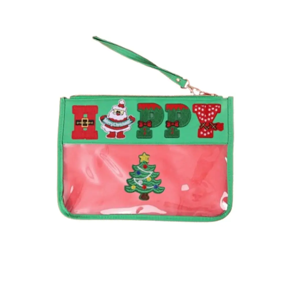 

Creative Christmas Clear Travel Bags Cartoon Transparent Christmas Toiletry Bags PVC Waterproof Make Up Organizer Women