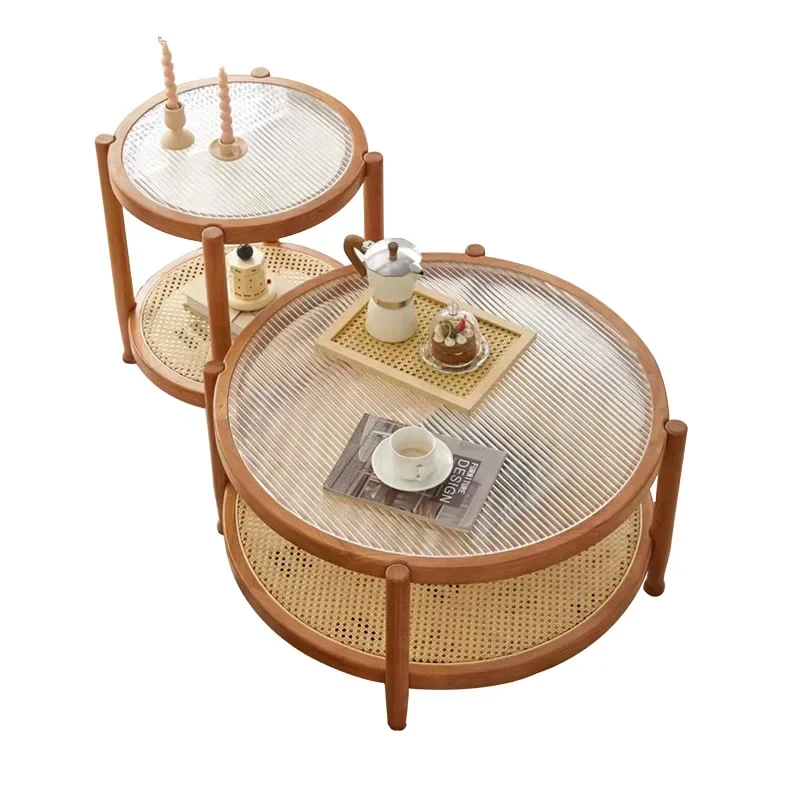 Side Table Aesthetic Room Furniture Coffee Bedside Tables Modern Transparent Luxury Small Dressing Round Night Middle Service