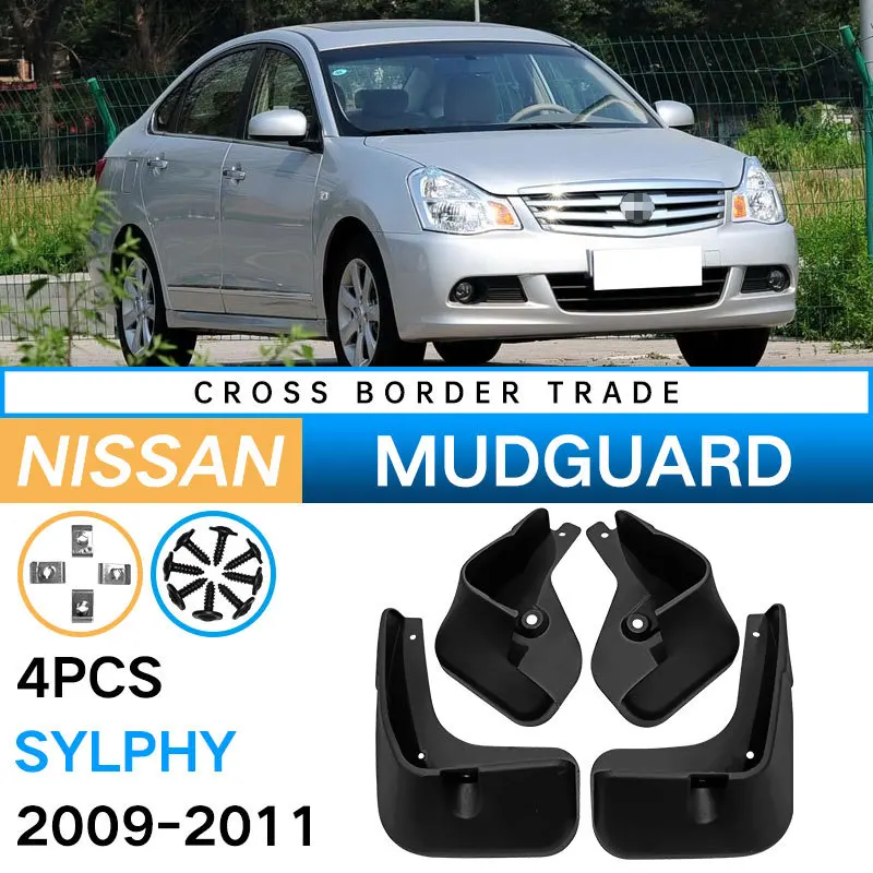 Auto-Kotflügel-Schmutzfänger Spritzschutzbleche für Nissan Sylphy 2009–2011 Hochfester Anti-Deformations-Gummi