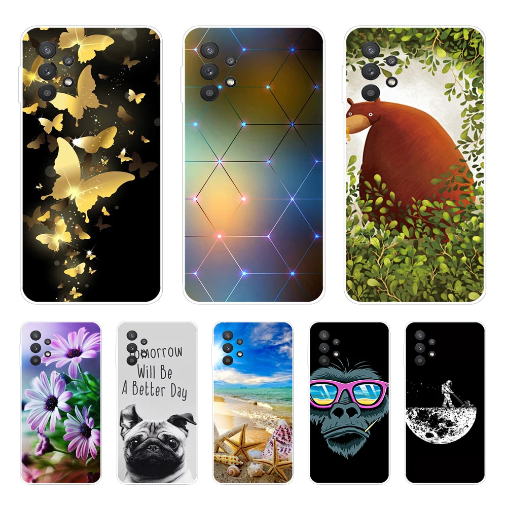 For Samsung A32 4G Case A325F Soft Silicone TPU Phone Cover for Samsung Galaxy M32 A32 5G Case A326B 6.5'' A 32 2021