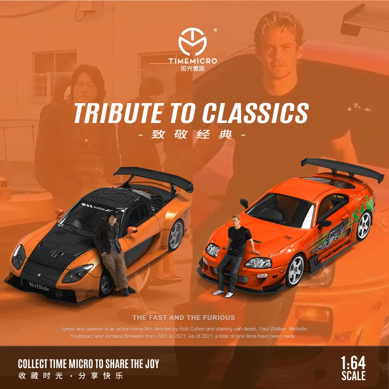 זמן micro 1:64 RX-7 veilside toyota speedmaster a80z מהיר וזועמת סדרת סגסוגת למות-יצוק דגם אוסף תצוגה מתנה