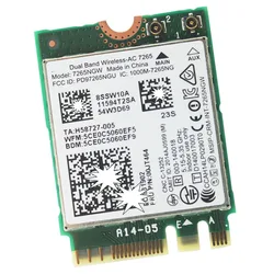 Dual Band Wireless-AC 7265  7256NGW 802.11AC 867Mbps  Wi-Fi + Bluetooth 4.0 NGFF M.2 WLAN WIFI Card intel 7265
