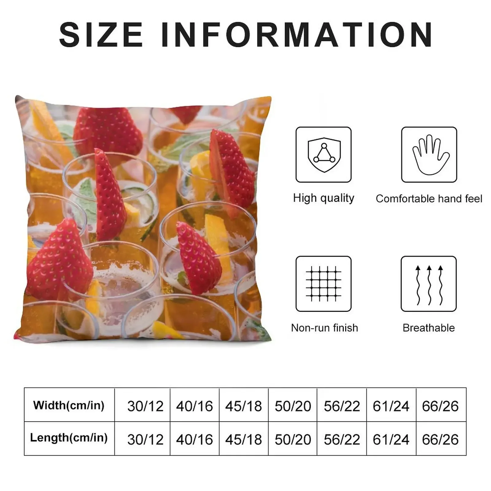 Pimms and Strawberry Drink Throw Pillow Decorative Pillow Covers For Sofa pillows decor home christmas pillow case