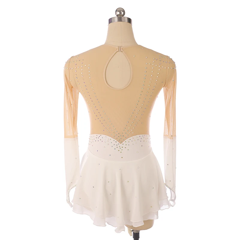 فستان Nasinaya للتزلج على الجليد، تنورة التزلج على الجليد للفتيات والنساء والأطفال، أداء الجمباز باللون الوردي الفاتح #2