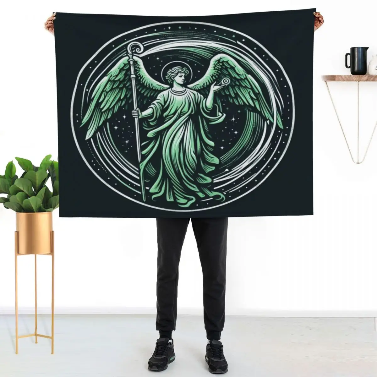 Saint Raphael Archangel - Angel of Healing - Christmas gift Throw Blanket Sofa Throw heavy to sleep Single Blankets