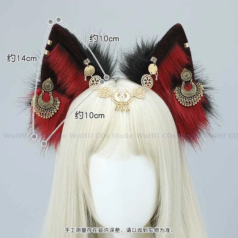 Furry Animal Cat Fox Ear Hair Hoops Party Cosplay Fur Hairband Girls Fashion Halloween Fursuit Cosplay Headwear accessori per capelli