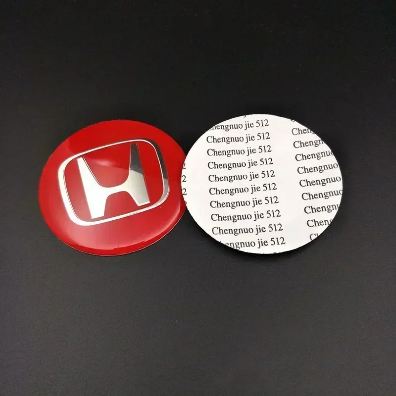 60MM Car Wheel Center Hub Cap Badge For Honda Civic City Accord Odyssey CRV Hrv Jazz CBR VTX Logo Emblem Decals Tire Stickers