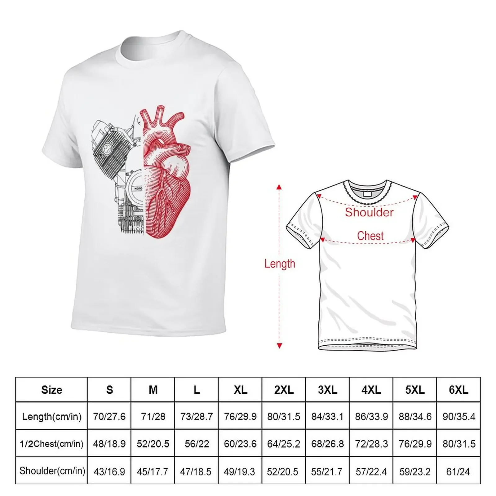 Ho un cuore bicilindrico 5 T-Shirt funnys shirts graphic tees sublime mens white t shirts