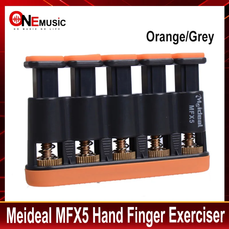 Meideal MFX5 Hand Finger Exerciser for Ukulele Guitar Bass Piano Orange/Grey