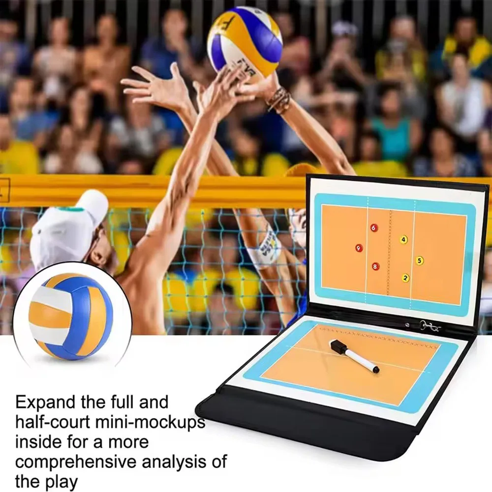 Football Volleyball Basketball Coaching Board Magnets Accessories Double-Sided Basketball Coaching Clipboard Kit Portable Board