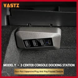 VASTZ Center Console Docking Station 4 Ports Shunt Hub Glove Box DP2 Transmission Quick Charger For Tesla Model 3 Y 2022 2023