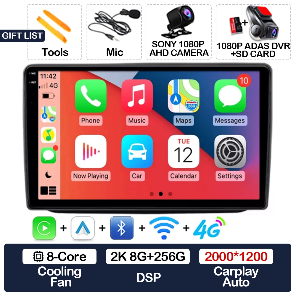 Android 16 Car Radio For Skoda Fabia 2 2007 - 2014 Qualcomm Multimedia Video Player Head Unit Carplay Auto Navigation GPS 4G DSP image 3