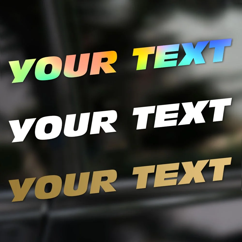 1 autocollant personnalisé pour moto, étanche, style lettres épaisses, DIY, pour réservoir de carburant, vitre de voiture, côté de carrosserie, scooter, casque, vélo, en vinyle