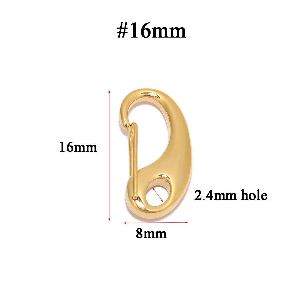 5 stücke Edelstahl d Hummer Verschlüsse Feder haken Schlüssel anhänger Taschen Schnapp verschluss Schnallen Anschlüsse DIY Schmuck Zubehör