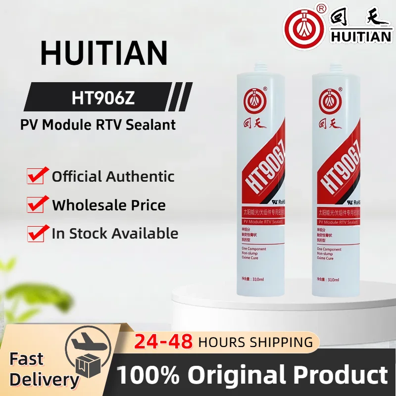 310ML HUITIAN HT906Z PV Module RTV Silicone Sealant Solar Panel Adhesive for Solar Module Aluminum Frame Junction Box Sealing