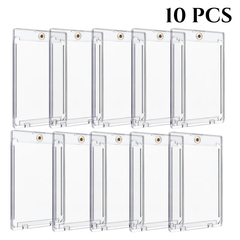 35PT Magnethalter Sammelkarten Protektoren Hartplastikhüllen Vitrine Pokemon Baseball Sport Standardkarte