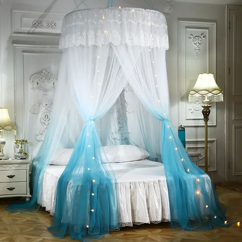 3 Doors Adult Kid Baby Bed Nets Canopy Bedcover Mosquito Net Curtain Bedding Romantic Baby Girl Round Dome Tent Cotton
