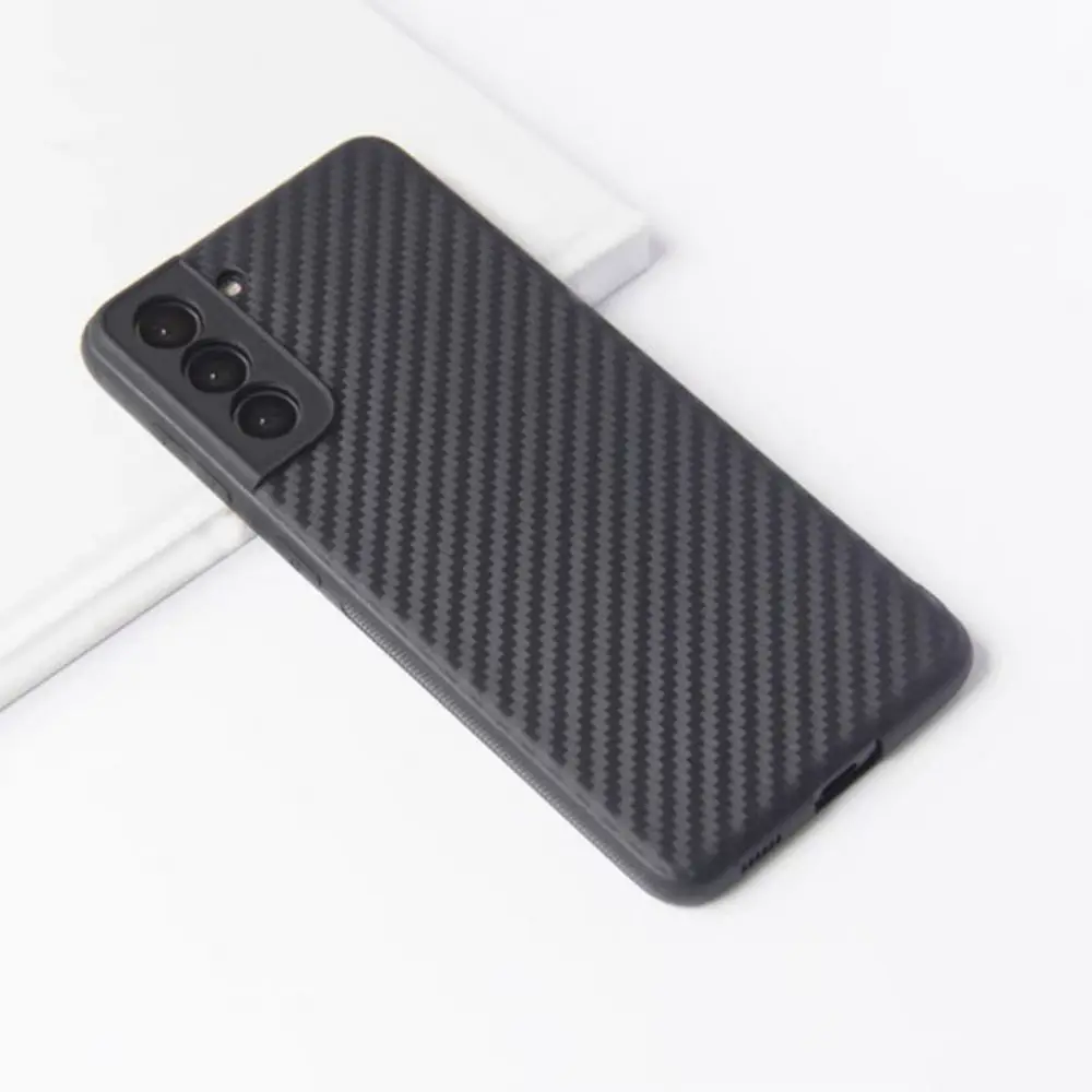 Carbon Fiber Texure Soft TPU Case For Samsung Galaxy Note 10 S21 S22 S23 Plus Note 20 Ultra Ultra-thin Phone Capa Coque