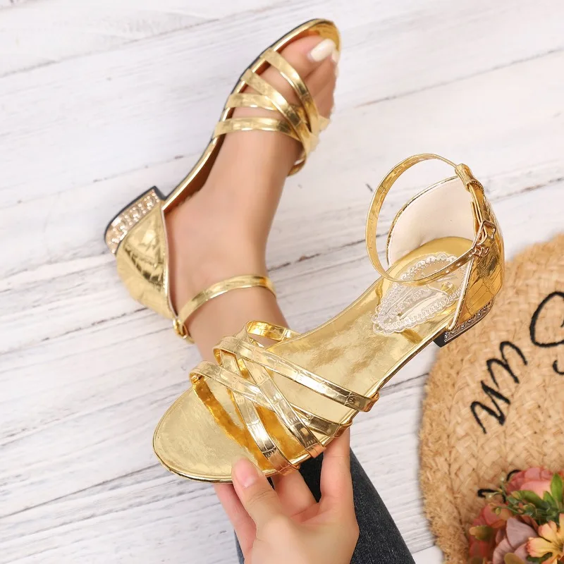 Sexy Cross Strap Low Heel Sandals Women Summer 2026 Luxury Designer  Ankle Strap Sandals Woman's Casual Comfort Sandal Shoes