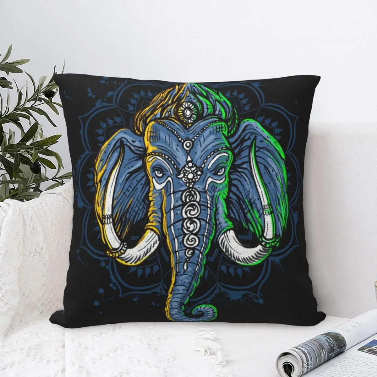 Great God Square Pillowcase Polyester Pillow Cover Velvet Cushion Decor Comfort Throw Pillow For Home Sofa