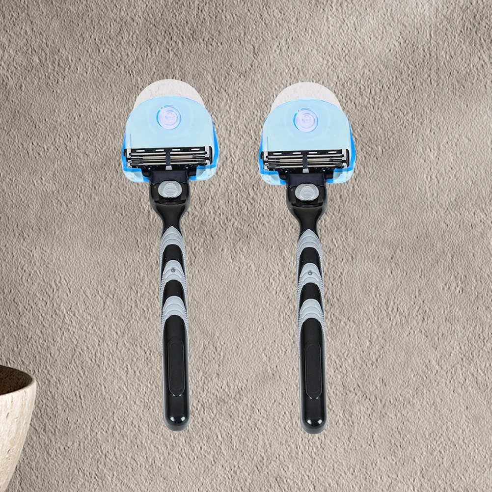 

10pcs Blue Grey Razor Holders Plastic St s for Shaving Suction Cup Bathrooms Durable Travel Friendly Storage Rack