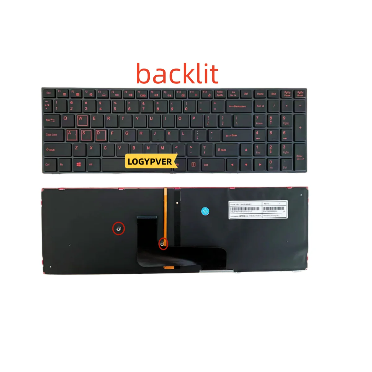 US Color Backlight Laptop Keyboard for Hasee Z6 Z7 Z8 P655 I3 I5 I7 G6 T5 T5S T5X Backlit White Red