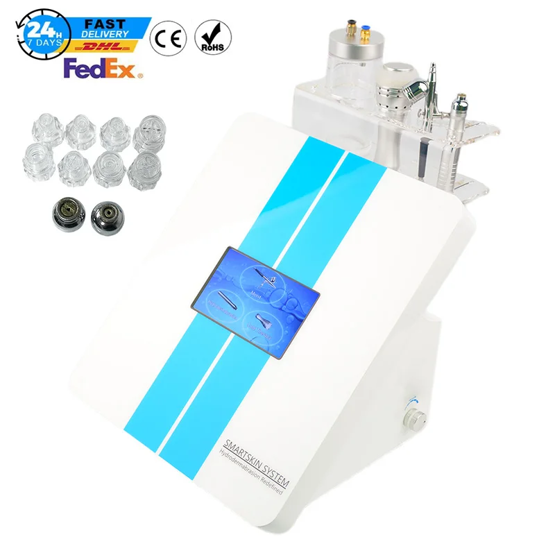 Machine faciale d'hydradermabrasion 3 en 1 pour minimiser les pores, l'élimination des points noirs et le raffermissement de la peau