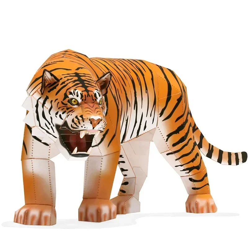 Tiger Origami Art Folding Mini Cute 3D Paper Model Papercraft Animal Figure DIY Kids Adult Handmade Craft Toys QD-240